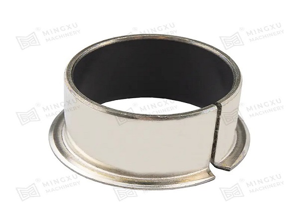 Como a camada de pó de cobre na bucha MXB-DUF SF-1F melhora a ligação entre a placa de aço e as camadas de plástico?